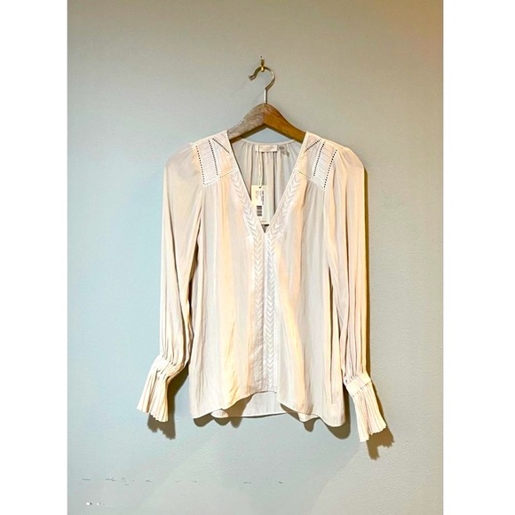 Ramy Brook Sumner Blouse in Ivory. - Picture 4 of 7